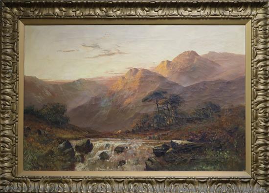 F. Johnson Mountain scene 50 x 76cm